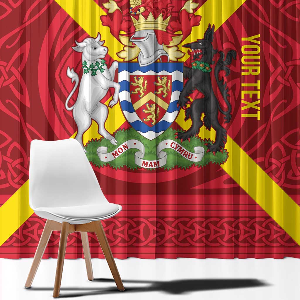 Personalized Anglesey Ynys Mon Window Curtain Map and Emblem Celtic Style - Wonder Print Shop