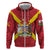 Personalized Anglesey Ynys Mon Zip Hoodie Map and Emblem Celtic Style - Wonder Print Shop