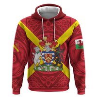 Personalized Anglesey Ynys Mon Zip Hoodie Map and Emblem Celtic Style - Wonder Print Shop