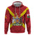 Personalized Anglesey Ynys Mon Zip Hoodie Map and Emblem Celtic Style - Wonder Print Shop