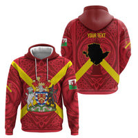 Personalized Anglesey Ynys Mon Zip Hoodie Map and Emblem Celtic Style - Wonder Print Shop
