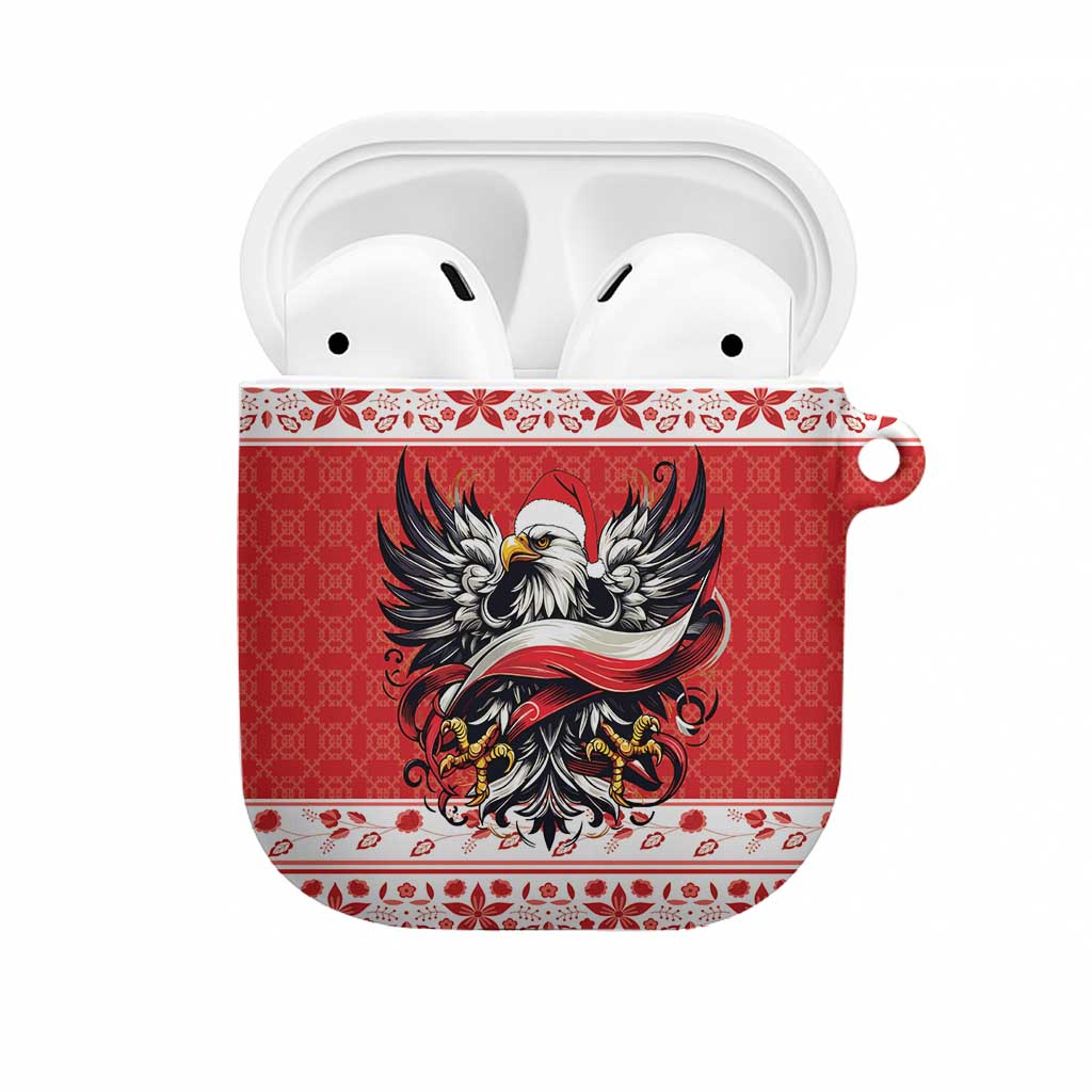Poland Christmas AirPods Case Polish Eagle with Flag Style - Wonder Print Shop