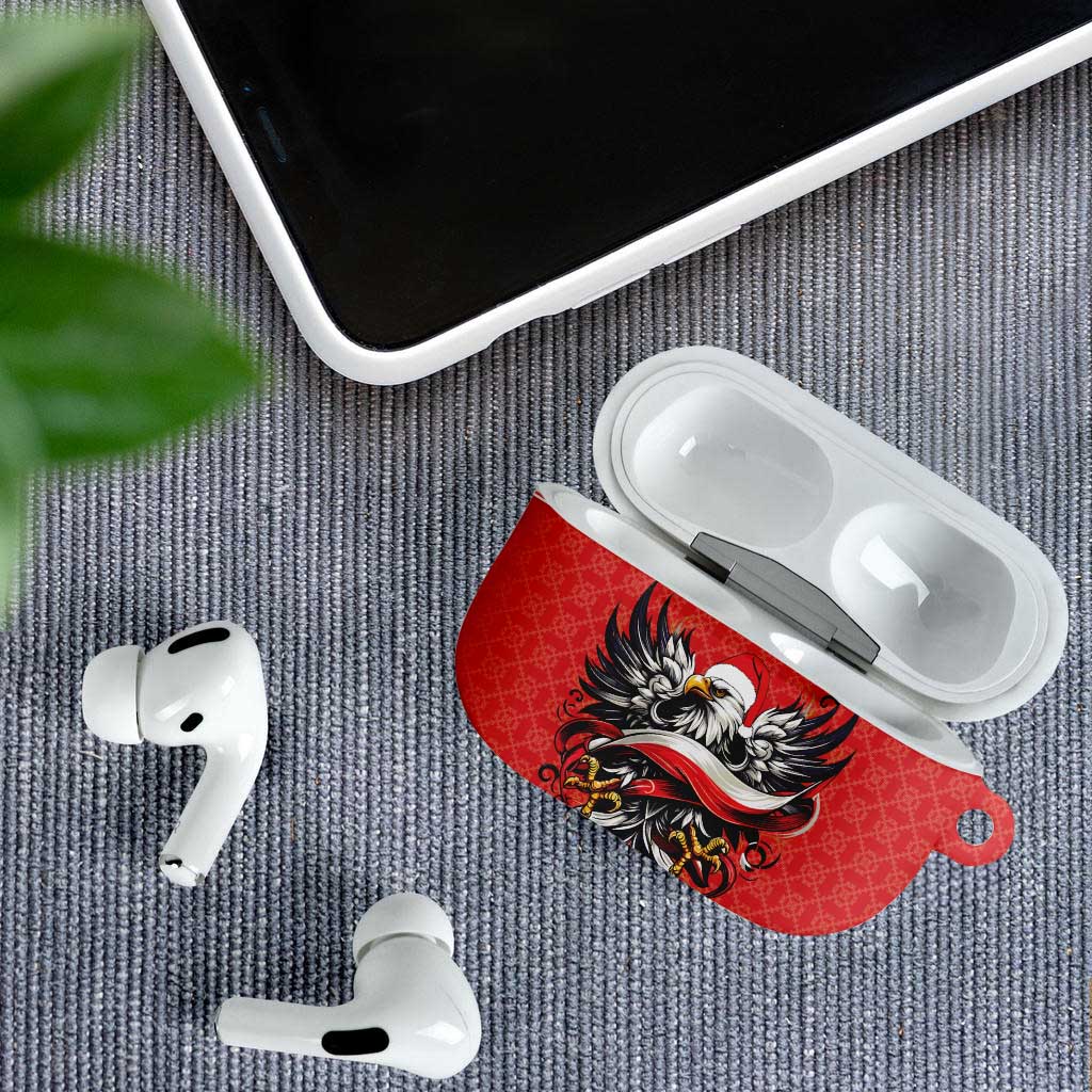 Poland Christmas AirPods Case Polish Eagle with Flag Style - Wonder Print Shop
