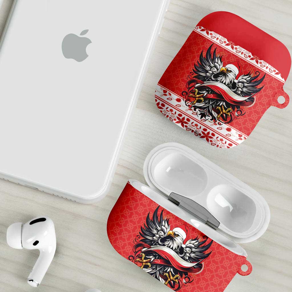 Poland Christmas AirPods Case Polish Eagle with Flag Style - Wonder Print Shop