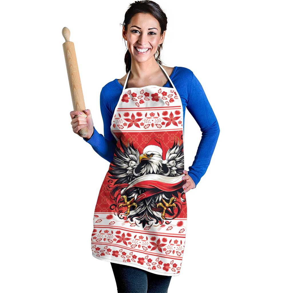 Poland Christmas Apron Polish Eagle with Flag Style - Wonder Print Shop