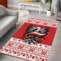Poland Christmas Area Rug Polish Eagle with Flag Style - Wonder Print Shop