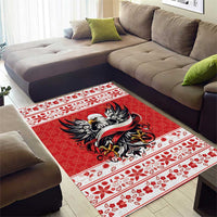 Poland Christmas Area Rug Polish Eagle with Flag Style - Wonder Print Shop