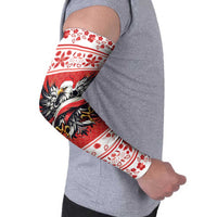 Poland Christmas Arm Sleeves Polish Eagle with Flag Style - Wonder Print Shop