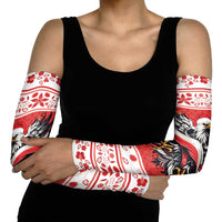 Poland Christmas Arm Sleeves Polish Eagle with Flag Style - Wonder Print Shop