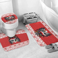 Poland Christmas Bathroom Set Polish Eagle with Flag Style - Wonder Print Shop