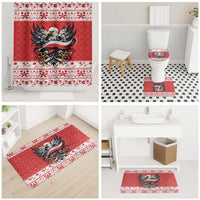 Poland Christmas Bathroom Set Polish Eagle with Flag Style - Wonder Print Shop