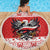 Poland Christmas Beach Blanket Polish Eagle with Flag Style - Wonder Print Shop