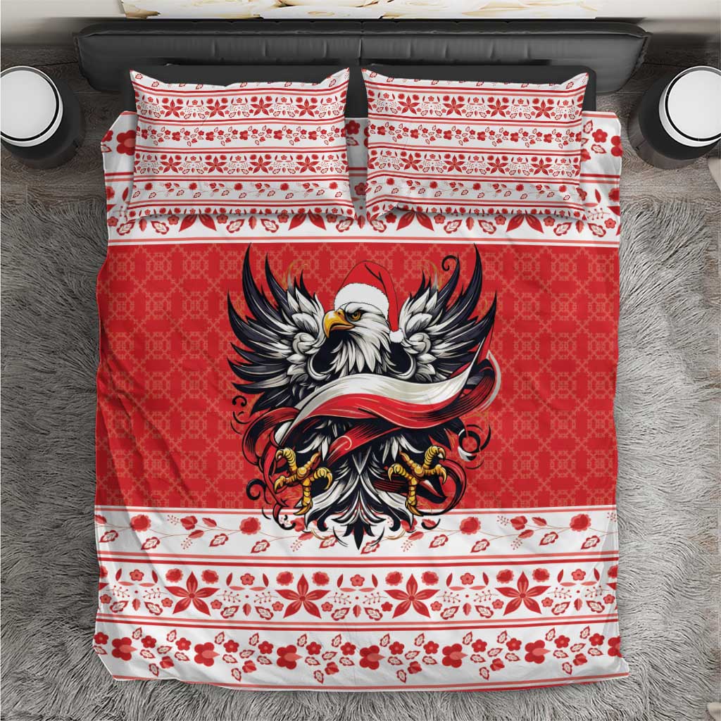 Poland Christmas Bedding Set Polish Eagle with Flag Style - Wonder Print Shop