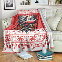 Poland Christmas Blanket Polish Eagle with Flag Style - Wonder Print Shop