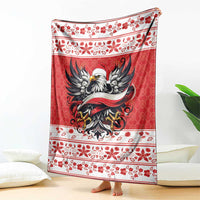 Poland Christmas Blanket Polish Eagle with Flag Style - Wonder Print Shop