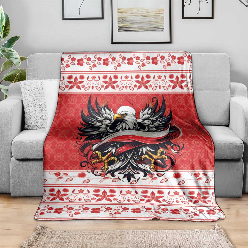 Poland Christmas Blanket Polish Eagle with Flag Style - Wonder Print Shop