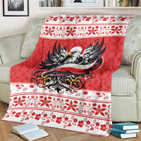 Poland Christmas Blanket Polish Eagle with Flag Style - Wonder Print Shop