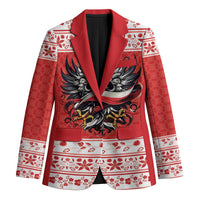 Poland Christmas Blazer Polish Eagle with Flag Style - Wonder Print Shop