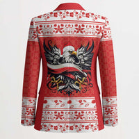 Poland Christmas Blazer Polish Eagle with Flag Style - Wonder Print Shop