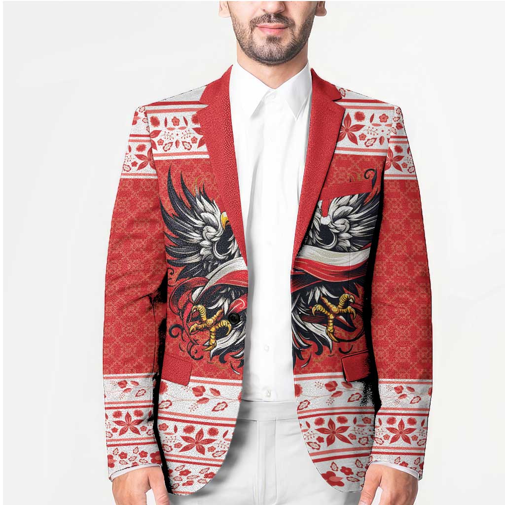 Poland Christmas Blazer Polish Eagle with Flag Style - Wonder Print Shop