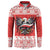 Poland Christmas Button Sweatshirt Polish Eagle with Flag Style - Wonder Print Shop