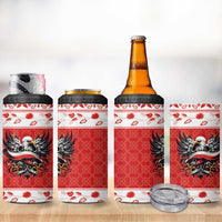 Poland Christmas 4 in 1 Can Cooler Tumbler Polish Eagle with Flag Style - Wonder Print Shop