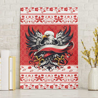 Poland Christmas Canvas Wall Art Polish Eagle with Flag Style - Wonder Print Shop