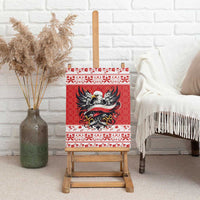Poland Christmas Canvas Wall Art Polish Eagle with Flag Style - Wonder Print Shop