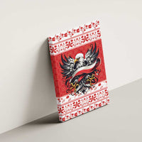 Poland Christmas Canvas Wall Art Polish Eagle with Flag Style - Wonder Print Shop
