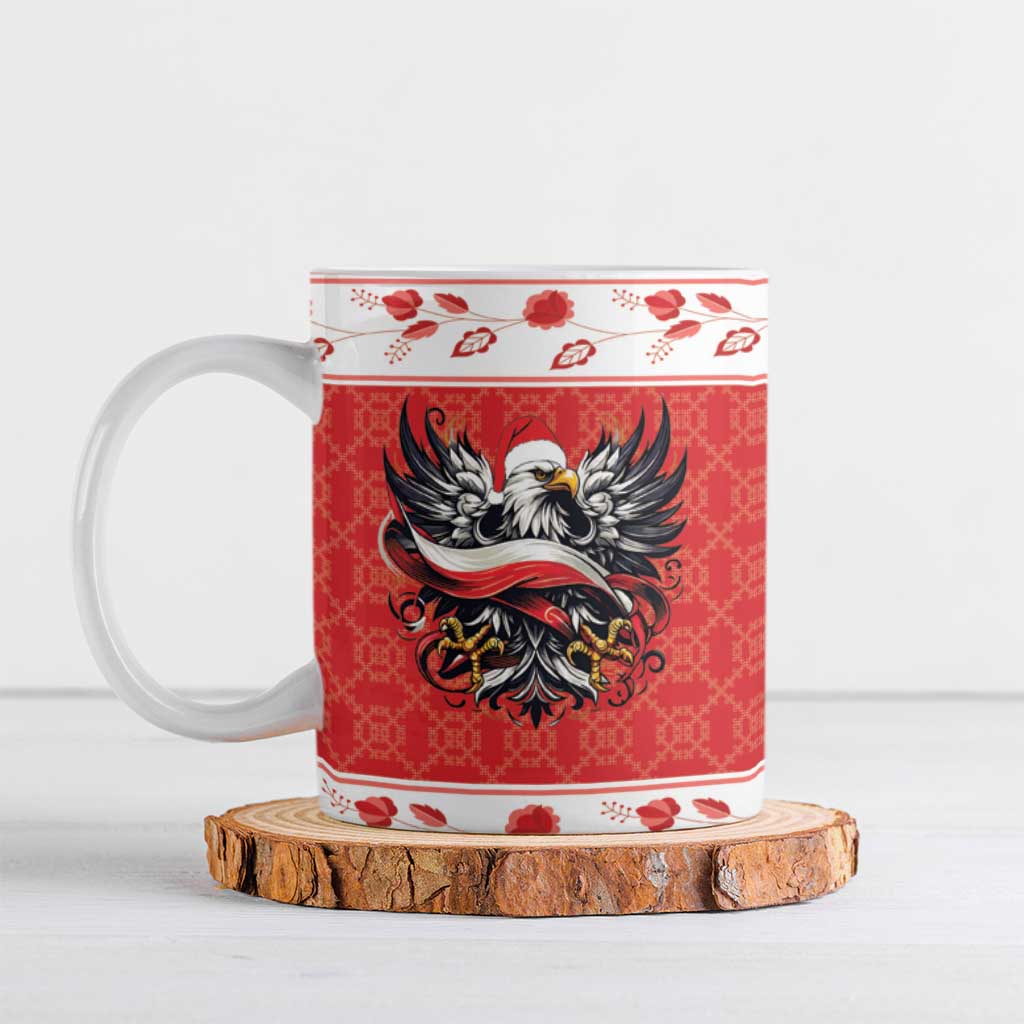 Poland Christmas Ceramic Mug Polish Eagle with Flag Style - Wonder Print Shop