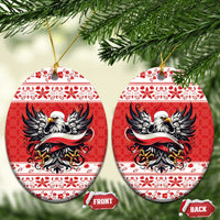 Poland Christmas Ceramic Ornament Polish Eagle with Flag Style - Wonder Print Shop