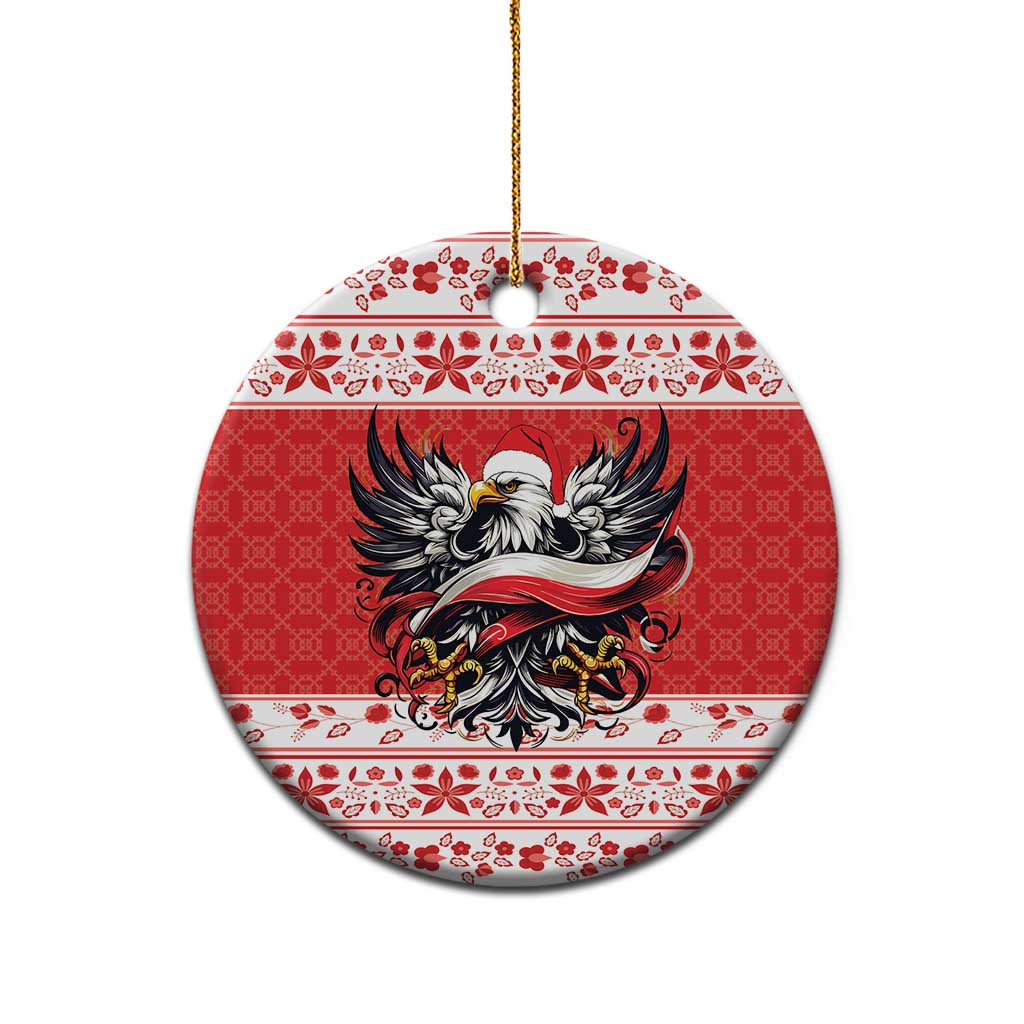 Poland Christmas Ceramic Ornament Polish Eagle with Flag Style - Wonder Print Shop