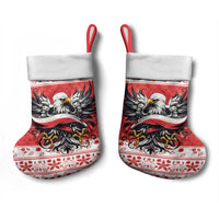 Poland Christmas Stocking Polish Eagle with Flag Style - Wonder Print Shop