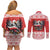 Poland Christmas Couples Matching Off Shoulder Short Dress and Long Sleeve Button Shirt Polish Eagle with Flag Style - Wonder Print Shop