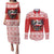 Poland Christmas Couples Matching Puletasi and Long Sleeve Button Shirt Polish Eagle with Flag Style - Wonder Print Shop