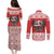Poland Christmas Couples Matching Puletasi and Long Sleeve Button Shirt Polish Eagle with Flag Style - Wonder Print Shop