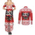 Poland Christmas Couples Matching Summer Maxi Dress and Long Sleeve Button Shirt Polish Eagle with Flag Style - Wonder Print Shop