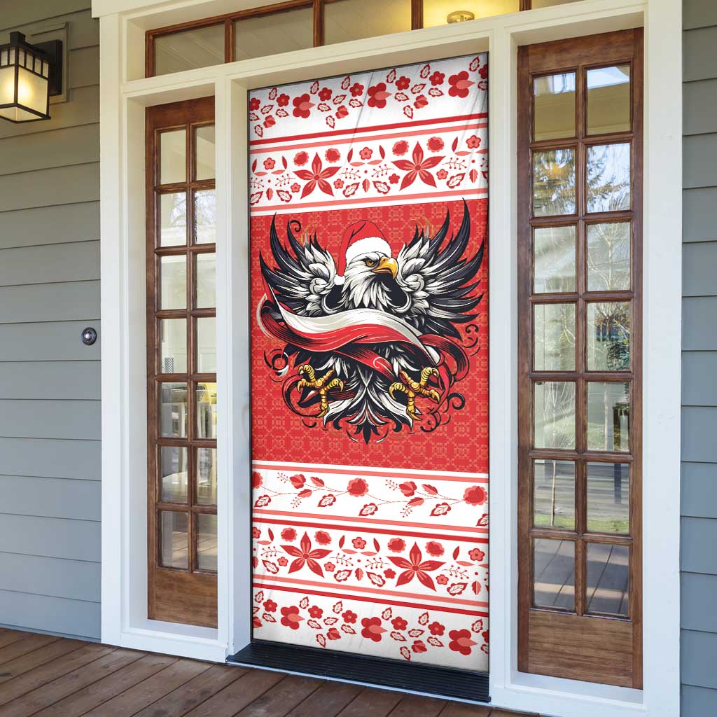Poland Christmas Door Cover Polish Eagle with Flag Style - Wonder Print Shop