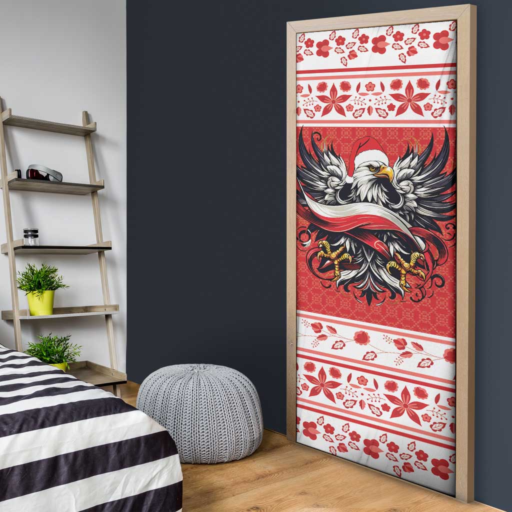 Poland Christmas Door Cover Polish Eagle with Flag Style - Wonder Print Shop