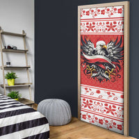 Poland Christmas Door Cover Polish Eagle with Flag Style - Wonder Print Shop
