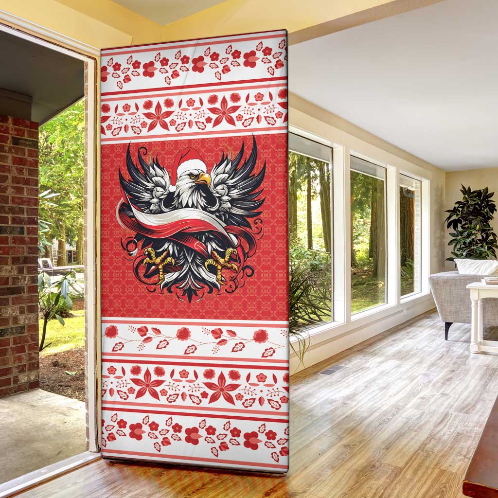 Poland Christmas Door Cover Polish Eagle with Flag Style - Wonder Print Shop