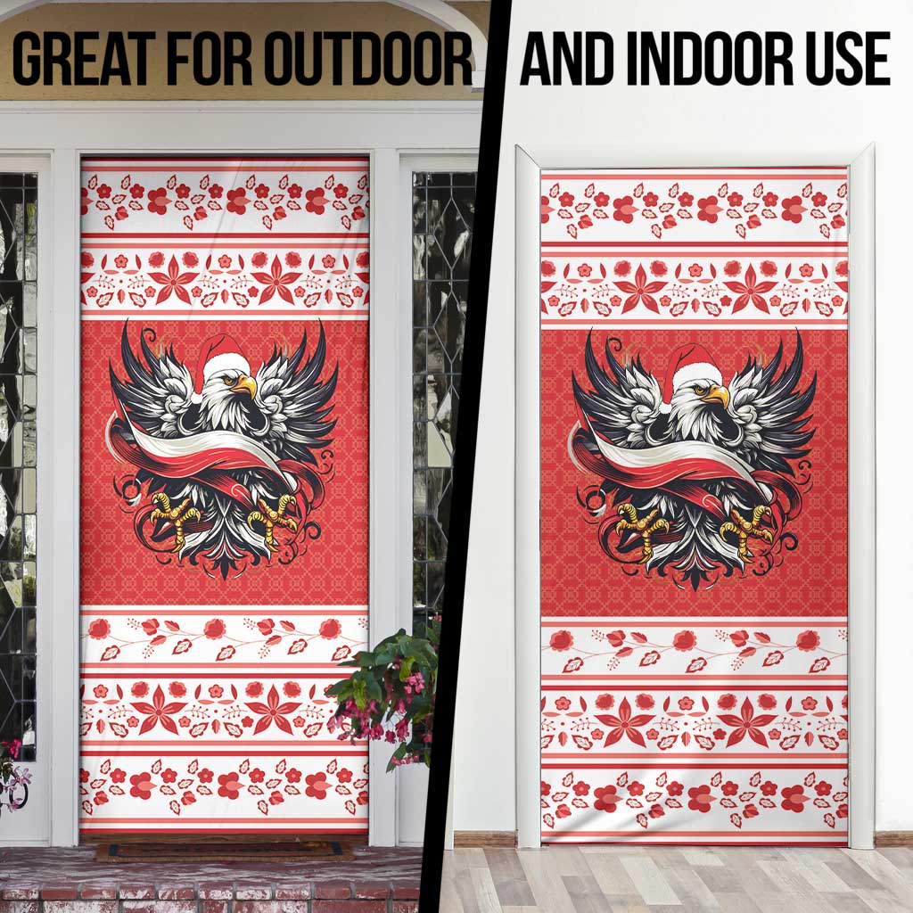 Poland Christmas Door Cover Polish Eagle with Flag Style - Wonder Print Shop