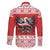 Poland Christmas Family Matching Short Sleeve Bodycon Dress and Hawaiian Shirt Polish Eagle with Flag Style - Wonder Print Shop
