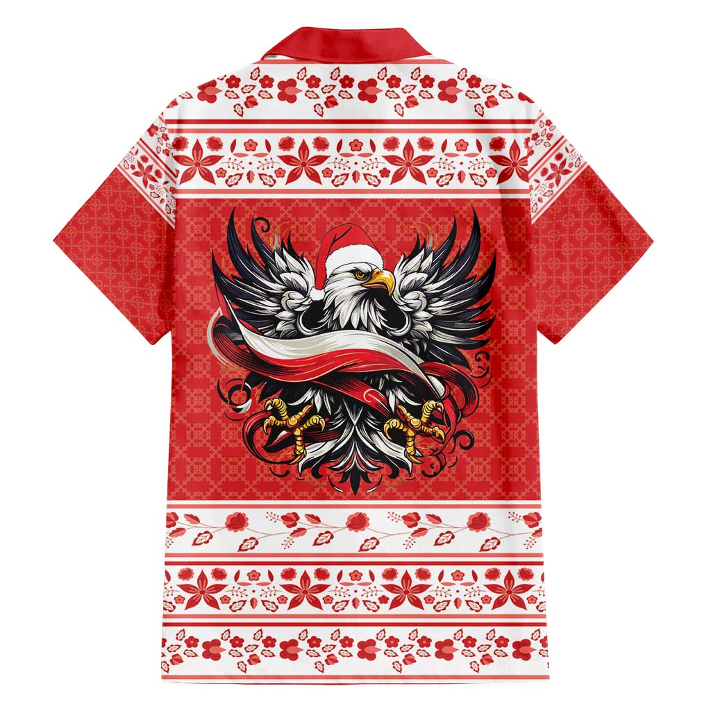 Poland Christmas Family Matching Summer Maxi Dress and Hawaiian Shirt Polish Eagle with Flag Style - Wonder Print Shop