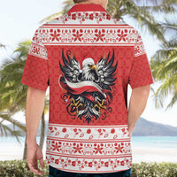 Poland Christmas Hawaiian Shirt Polish Eagle with Flag Style - Wonder Print Shop