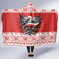 Poland Christmas Hooded Blanket Polish Eagle with Flag Style - Wonder Print Shop