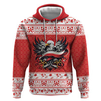 Poland Christmas Hoodie Polish Eagle with Flag Style - Wonder Print Shop