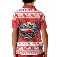 Poland Christmas Kid Polo Shirt Polish Eagle with Flag Style - Wonder Print Shop