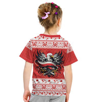 Poland Christmas Kid T Shirt Polish Eagle with Flag Style - Wonder Print Shop