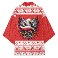 Poland Christmas Kimono Polish Eagle with Flag Style - Wonder Print Shop